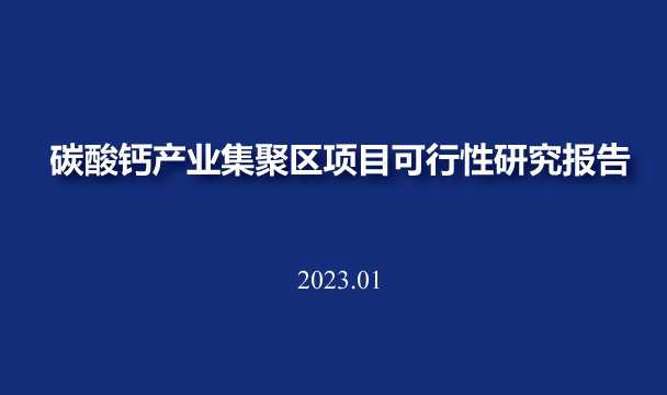 碳酸鈣產(chǎn)業(yè)集聚區(qū)項(xiàng)目可行性研究報告